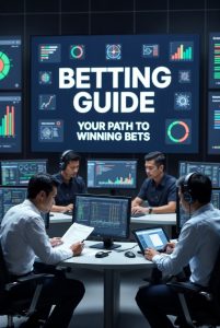 Concept image showing content creators and analysts working behind a betting guide platform